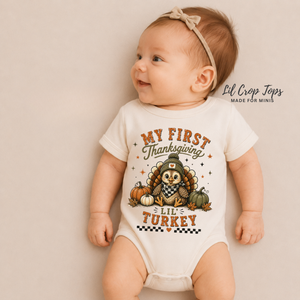 My First Thanksgiving Bodysuit, Baby First Thanksgiving Outfit, Thanksgiving Baby Bodysuit, Little Turkey Bodysuit, Fall Baby Outfit, Thanksgiving Gift