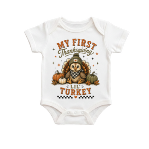 My First Thanksgiving Bodysuit, Baby First Thanksgiving Outfit, Thanksgiving Baby Bodysuit, Little Turkey Bodysuit, Fall Baby Outfit, Thanksgiving Gift