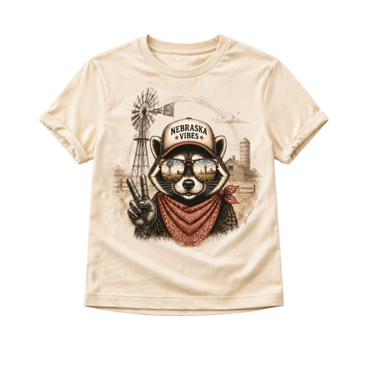 Nebraska Kids Shirt, Nebraska Baby Bodysuit, Toddler Nebraska Tee, Midwest Farm Kids Shirt, Nebraska Baby Gift, Farm Animal Tee
