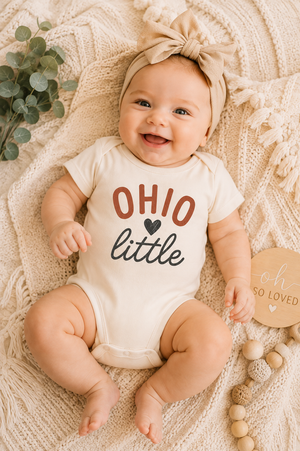 Ohio Kids Shirt, Ohio Baby Bodysuit, Ohio Toddler Shirt, Ohio Little Tee, Ohio Baby Gift, Buckeye State Kids Shirt