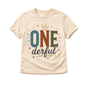 One-derful First Birthday Shirt, First Birthday Outfit, Neutral Birthday Shirt, Cake Smash Outfit, One Year Old Shirt, Birthday Boy Girl Tee