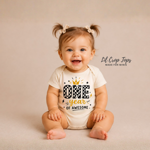 One Year of Awesome First Birthday Shirt, First Birthday Outfit, Cake Smash Shirt, Birthday Boy Tee, Birthday Girl Outfit, One Year Old Shirt