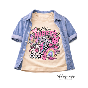 Personalized Girls Shirt, Custom Name Toddler Tee, Girls Name Shirt, Personalized Kids Shirt, Retro Girl Graphic Tee, Birthday Gift for Girl