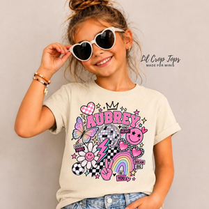 Personalized Girls Shirt, Custom Name Toddler Tee, Girls Name Shirt, Personalized Kids Shirt, Retro Girl Graphic Tee, Birthday Gift for Girl