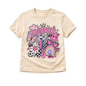 Personalized Girls Shirt, Custom Name Toddler Tee, Girls Name Shirt, Personalized Kids Shirt, Retro Girl Graphic Tee, Birthday Gift for Girl