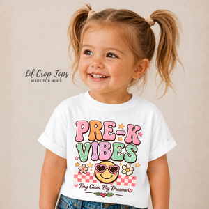 Pre K Vibes Shirt, First Day of Pre K Shirt, Preschool Shirt, Back to School Shirt, Toddler School Shirt, Pre K Outfit, Kids School Tee