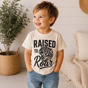 Tiger Shirt for Kids, Raised to Roar Shirt, Toddler Tiger Tee, Baby Tiger Bodysuit, Wild Animal Graphic Tee, Tiger Lover Gift