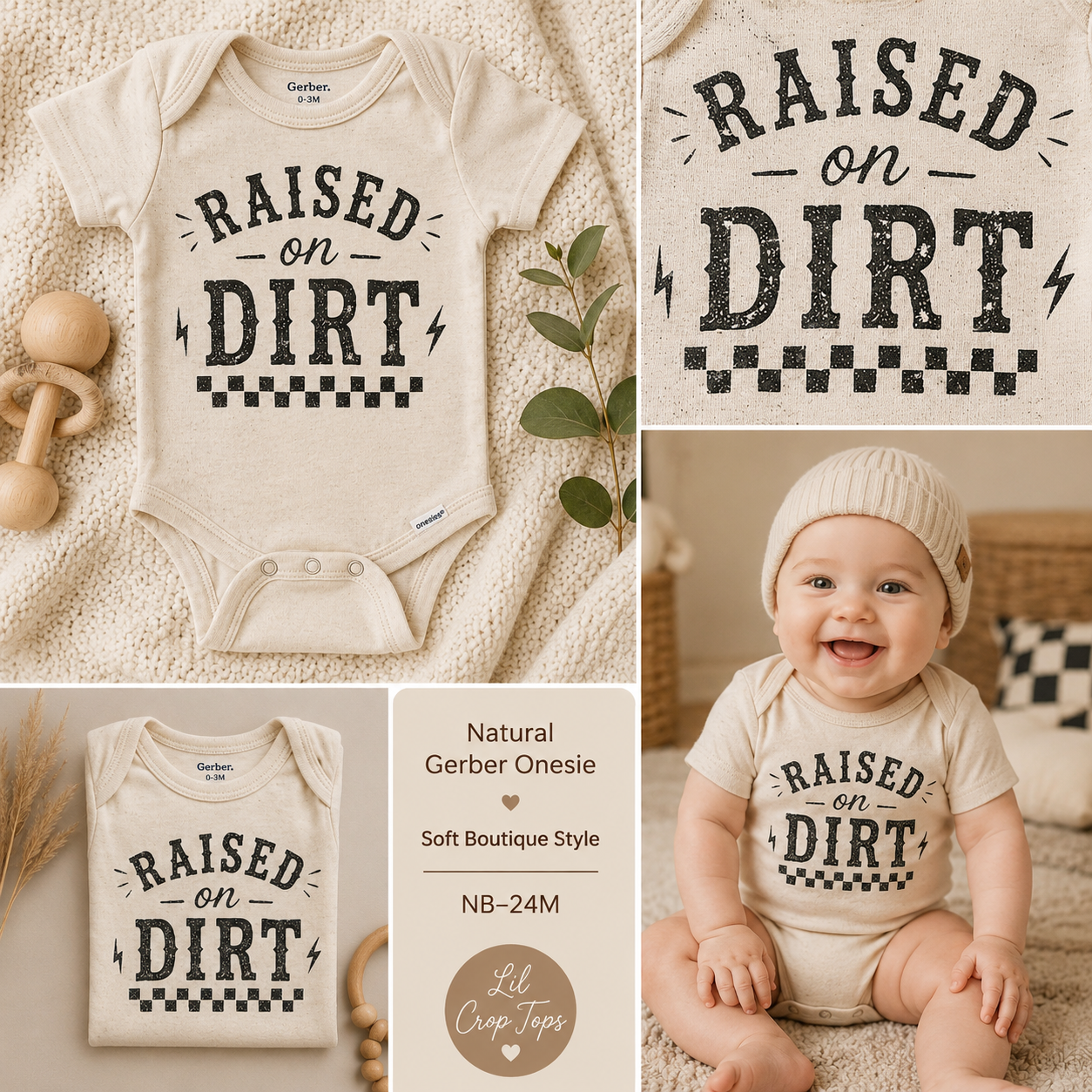 Raised on Dirt Onesie