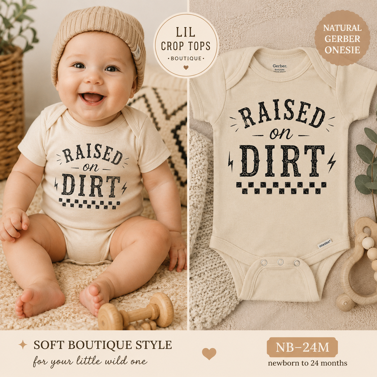 Raised on Dirt Onesie