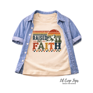 Christian Kids Shirt, Raised on Faith Shirt, Toddler Christian Tee, Baby Christian Bodysuit, Faith Based Kids Shirt, Christian Gift