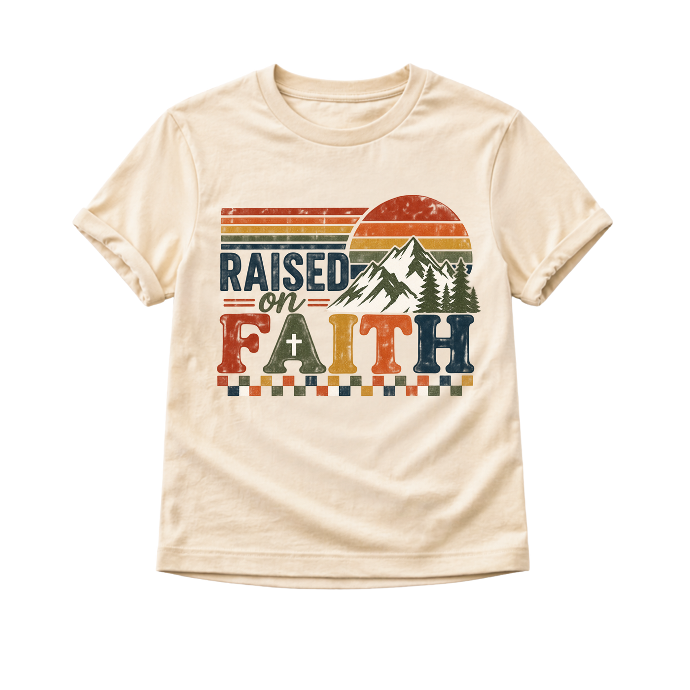 Christian Kids Shirt, Raised on Faith Shirt, Toddler Christian Tee, Baby Christian Bodysuit, Faith Based Kids Shirt, Christian Gift