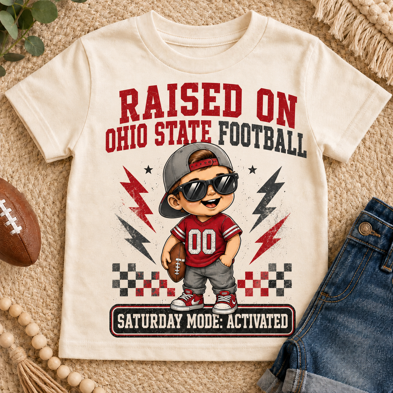 Raised on Ohio State Football Toddler
