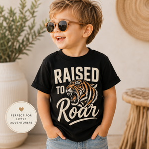 Tiger Shirt for Kids, Raised to Roar Toddler Tee, Baby Tiger Bodysuit, Boys Animal Shirt, Tiger Lover Gift, Wild Kids Graphic Tee