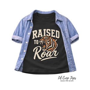 Tiger Shirt for Kids, Raised to Roar Toddler Tee, Baby Tiger Bodysuit, Boys Animal Shirt, Tiger Lover Gift, Wild Kids Graphic Tee