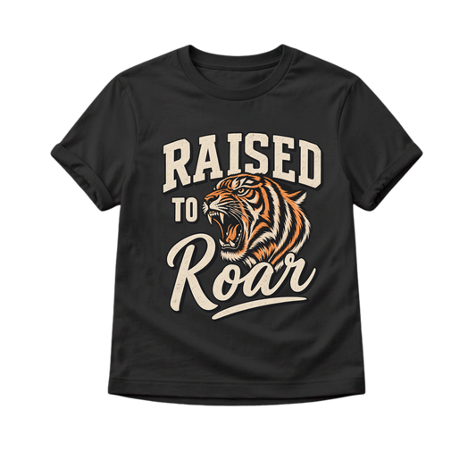 Tiger Shirt for Kids, Raised to Roar Toddler Tee, Baby Tiger Bodysuit, Boys Animal Shirt, Tiger Lover Gift, Wild Kids Graphic Tee