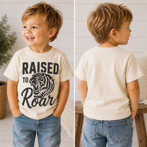 Tiger Shirt for Kids, Raised to Roar Shirt, Toddler Tiger Tee, Baby Tiger Bodysuit, Wild Animal Graphic Tee, Tiger Lover Gift