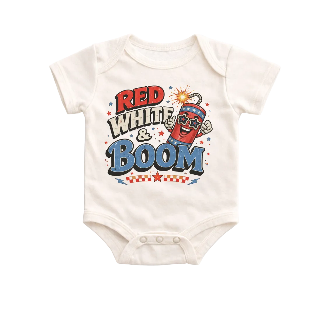 Red White and Boom Onesie