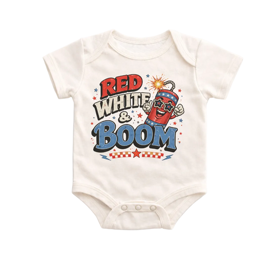 Red White and Boom Onesie