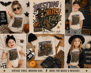 Girls Halloween Shirt, Resting Witch Face Tee, Toddler Halloween Shirt, Baby Halloween Bodysuit, Witch Shirt for Kids, Spooky Season Outfit
