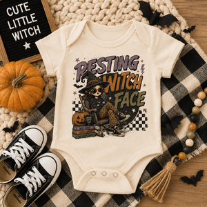 Girls Halloween Shirt, Resting Witch Face Tee, Toddler Halloween Shirt, Baby Halloween Bodysuit, Witch Shirt for Kids, Spooky Season Outfit