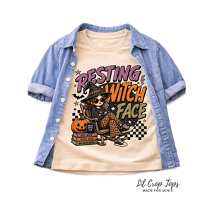 Girls Halloween Shirt, Resting Witch Face Tee, Toddler Halloween Shirt, Baby Halloween Bodysuit, Witch Shirt for Kids, Spooky Season Outfit