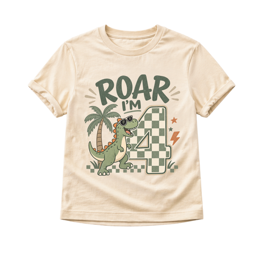 Roar I'm Four Birthday