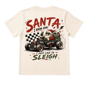 Santa I Know Him Shirt, Front Back Christmas Shirt, Funny Santa Shirt, Toddler Christmas Shirt, Baby Christmas Bodysuit, Retro Holiday Tee
