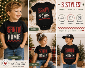 Santa Is My Homie Black Toddler