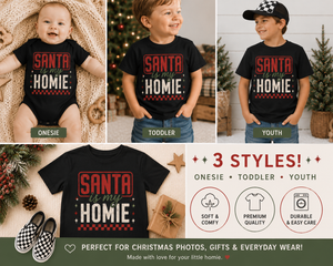 Santa Is My Homie Black Toddler
