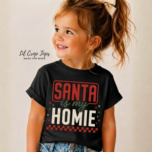 Santa Is My Homie Black Toddler