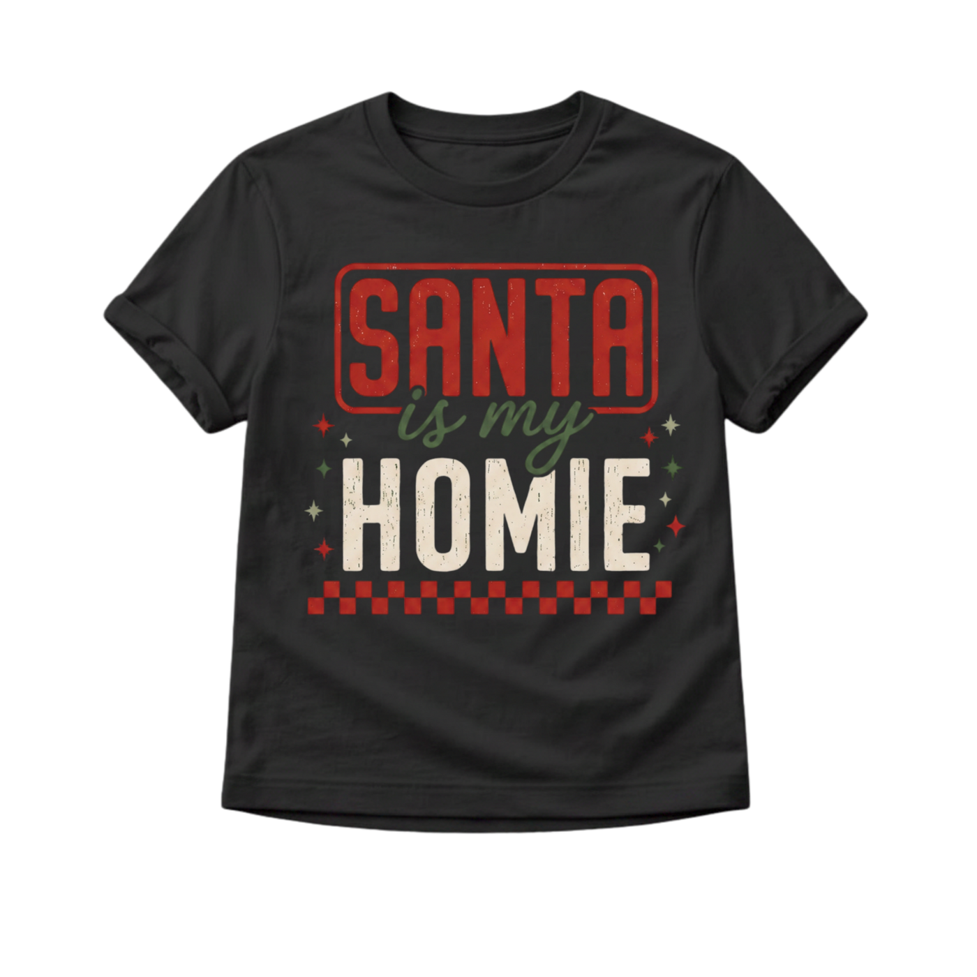 Santa Is My Homie Black Toddler