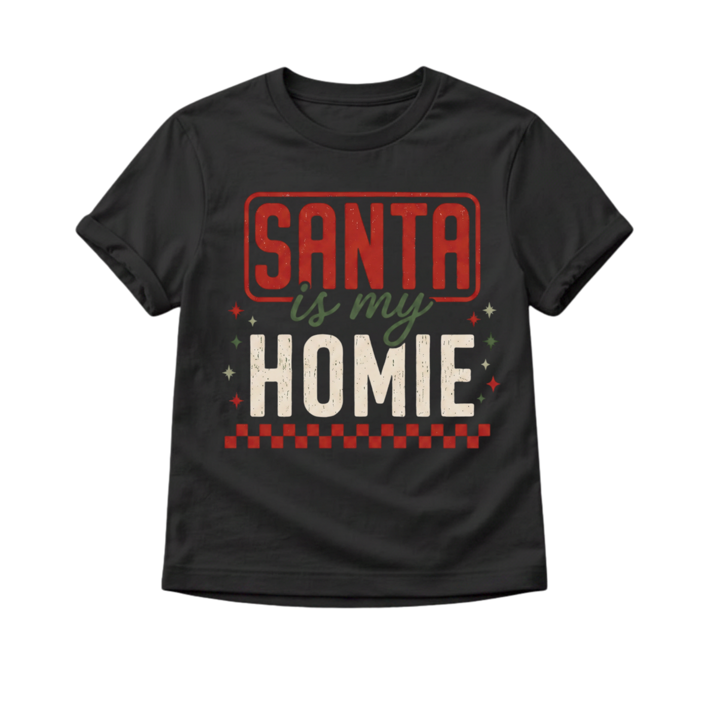 Santa Is My Homie Black Toddler