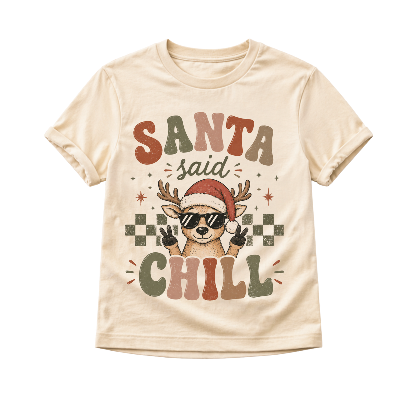 Santa Said Chill Shirt, Funny Reindeer Christmas Shirt, Toddler Christmas Shirt, Baby Christmas Bodysuit, Retro Christmas Tee, Kids Holiday Outfit