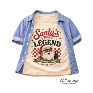 Santa's Little Legend Shirt, Toddler Christmas Shirt, Retro Santa Kids Shirt, Baby Christmas Bodysuit, Funny Santa Christmas Tee, Holiday Outfit, Christmas Gift