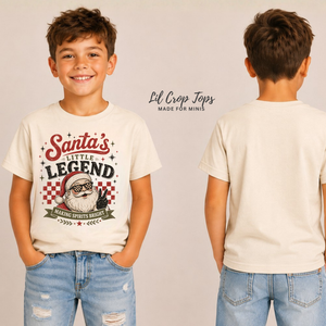 Santa's Little Legend Shirt, Toddler Christmas Shirt, Retro Santa Kids Shirt, Baby Christmas Bodysuit, Funny Santa Christmas Tee, Holiday Outfit, Christmas Gift