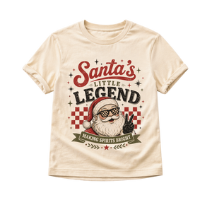 Santa's Little Legend Shirt, Toddler Christmas Shirt, Baby Christmas Bodysuit, Funny Santa Shirt, Retro Christmas Tee, Kids Holiday Outfit, Christmas Gift