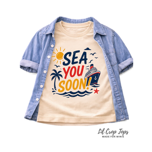 Sea You Soon Shirt, Cruise Shirt for Kids, Family Cruise Shirt, Toddler Cruise Outfit, Baby Cruise Bodysuit, Beach Vacation Shirt, Summer Kids Tee