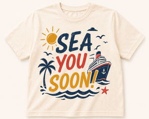 Sea You Soon Shirt, Cruise Shirt for Kids, Family Cruise Shirt, Toddler Cruise Outfit, Baby Cruise Bodysuit, Beach Vacation Shirt, Summer Kids Tee