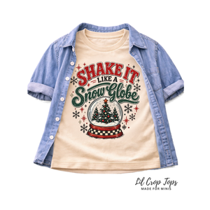 Kids Christmas Shirt, Snow Globe Christmas Tee, Toddler Christmas Shirt, Baby Christmas Bodysuit, Retro Holiday Shirt, Christmas Outfit