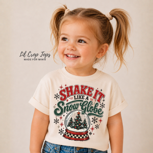 Kids Christmas Shirt, Snow Globe Christmas Tee, Toddler Christmas Shirt, Baby Christmas Bodysuit, Retro Holiday Shirt, Christmas Outfit