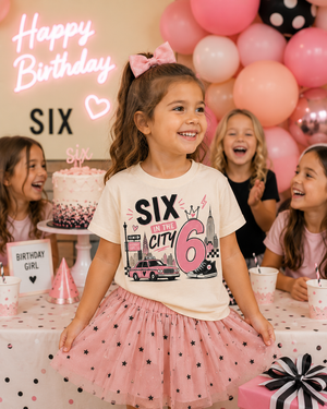 6th Birthday Shirt Girl, Six in the City Birthday Shirt, Girl Turning 6 Tee, 6 Year Old Birthday Outfit, Sixth Birthday Girl Shirt