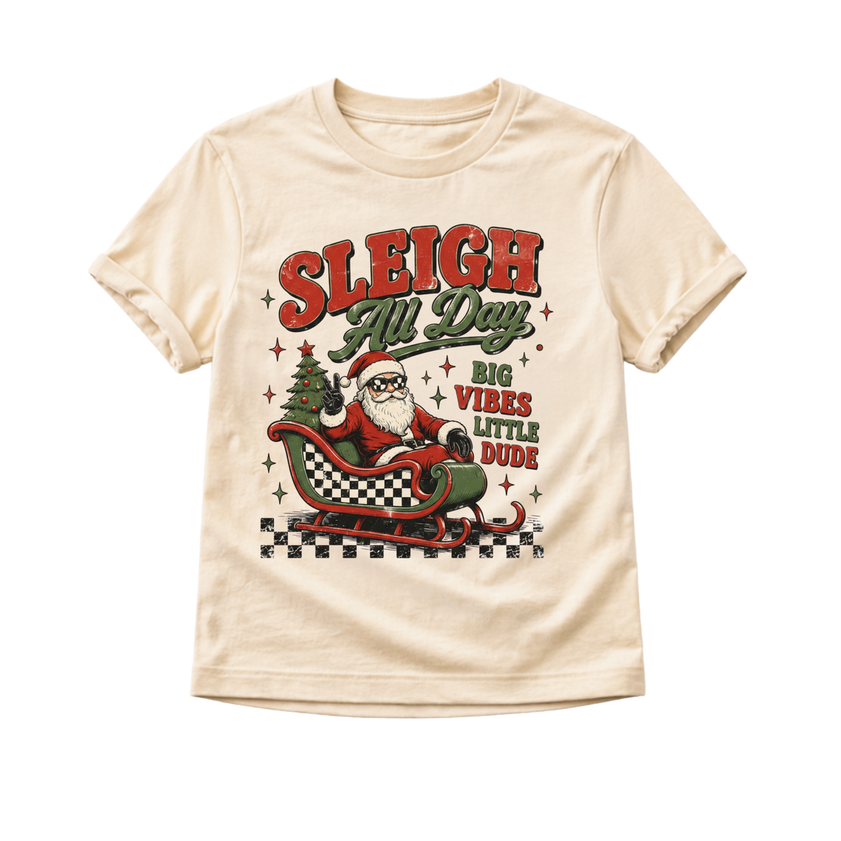 Sleigh All Day Christmas Shirt, Santa Christmas Shirt for Kids, Toddler Christmas Tee, Baby Christmas Bodysuit, Funny Holiday Shirt, Christmas Gift