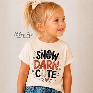 Snow Darn Cute Christmas Shirt, Toddler Christmas Shirt, Baby Christmas Bodysuit, Kids Christmas Tee, Holiday Outfit, Winter Shirt, Christmas Gift