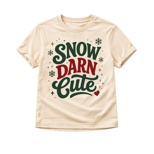Snow Darn Cute Christmas Shirt, Toddler Christmas Shirt, Baby Christmas Bodysuit, Kids Holiday Shirt, Cute Christmas Outfit, First Christmas Gift