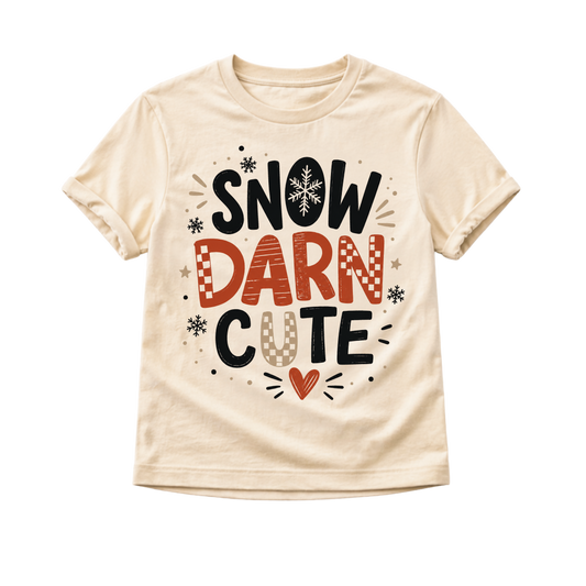 Snow Darn Cute Christmas Shirt, Toddler Christmas Shirt, Baby Christmas Bodysuit, Kids Christmas Tee, Holiday Outfit, Winter Shirt, Christmas Gift