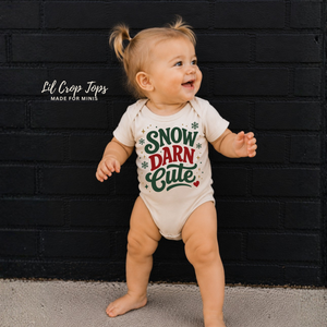 Snow Darn Cute Christmas Shirt, Toddler Christmas Shirt, Baby Christmas Bodysuit, Kids Holiday Shirt, Cute Christmas Outfit, First Christmas Gift