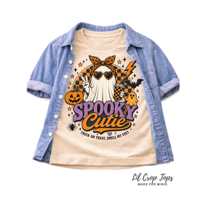 Cute Ghost Halloween Shirt for Kids, Spooky Cutie Toddler Tee, Baby Halloween Bodysuit, Girls Halloween Shirt, Retro Ghost Tee