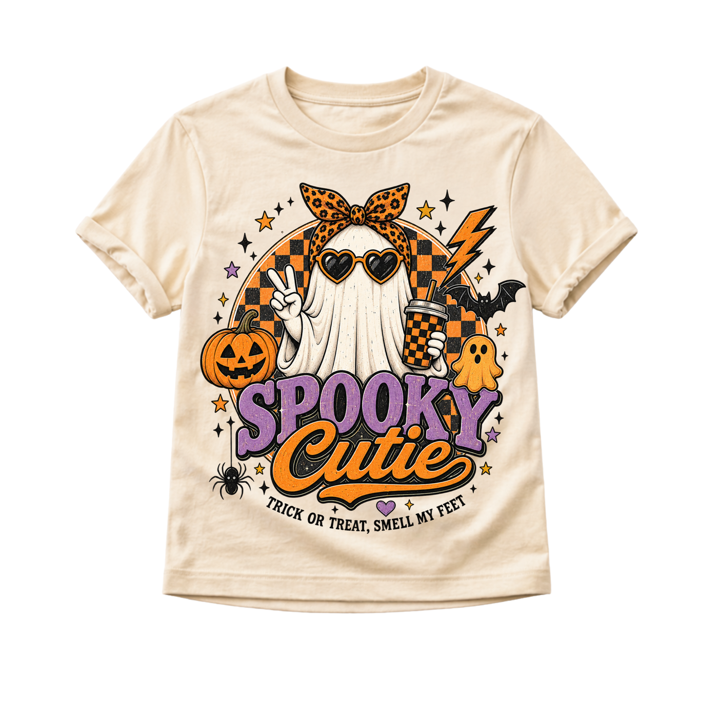 Cute Ghost Halloween Shirt for Kids, Spooky Cutie Toddler Tee, Baby Halloween Bodysuit, Girls Halloween Shirt, Retro Ghost Tee