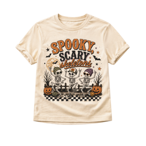 Skeleton Halloween Shirt for Kids, Spooky Scary Skeletons Tee, Toddler Halloween Shirt, Baby Halloween Bodysuit, Skeleton Kids Tee