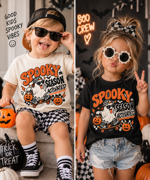 Kids Halloween Shirt, Spooky Season Shirt, Cute Ghost Shirt, Toddler Halloween Tee, Retro Halloween Shirt, Trick or Treat Kids Tee